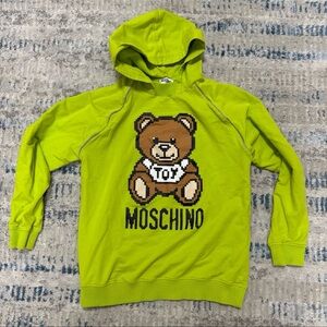 Moschino Kids Green Bear Hoodie